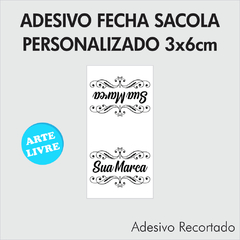 1.000 Adesivos Lacre Sacola 3x6cm - comprar online