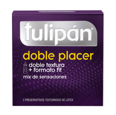 Preservativo Tulipán Doble Placer x 3 un.