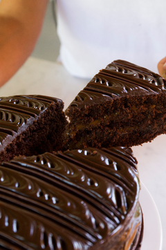 torta bizcochuelo chocolate y dulce de leche