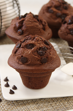 muffins de chocolate choco chips