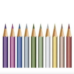 Kit de Lápis de Cor Metalizado Faber-Castell Metallic - 10 cores