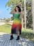 Vestido Fenda degrade reggae