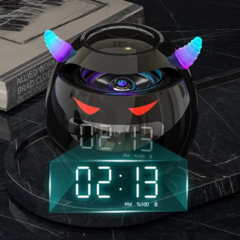 Despertador Alarme Devil c/ Caixa de Som Bluetooth e LED (3 cores) na internet