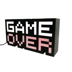 Luminária de Mesa Game Over 8-bits c/ LED Reage aos Sons - comprar online