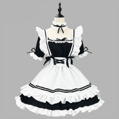 Vestido Maid Uniforme Japonês Cosplay (PP ao G3)