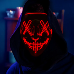 Máscara The Purge Uma Noite de Crime com LED