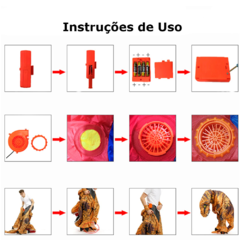 Fantasia T-REX Dinossauro Inflável Traje (Adulto/Infantil)
