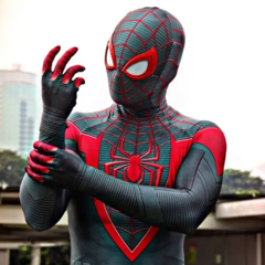 Fantasia Miles Morales Homem-Aranha Cosplay Profissional Luxo