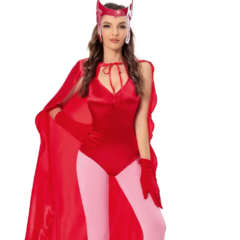 Fantasia Wanda Halloween Wandavision Completa Cosplay Traje Profissional Adulto