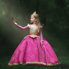 Fantasia Aurora Princesa Contos de Fadas Cosplay Profissional Traje Luxo Infantil - comprar online