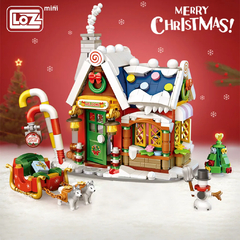 Blocos de Montar Mini Casa de Natal 788 peças LOZ - comprar online
