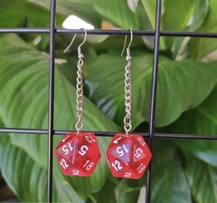 Par de Brincos Dados RPG D20