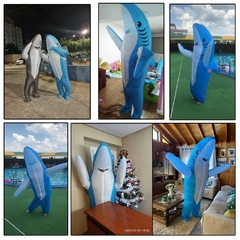Fantasia Tubarão Shark Inflável Traje Adulto (2 cores) na internet