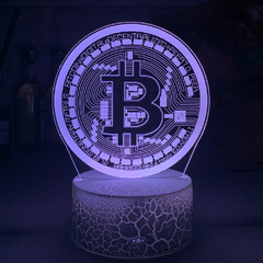 Luminária Bitcoin Led Acrílica 7 Cores na internet