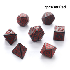 Dados de RPG 7 pçs Poliédrico Esculpido (Várias Cores) - Quarto Geek Store - Loja de Presentes Criativos, Nerd, Geek e Cultura Pop