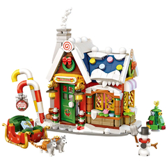 Blocos de Montar Mini Casa de Natal 788 peças LOZ - comprar online