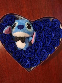 Imagem do Caixa de Presente Coração Stitch Buquê de Flores