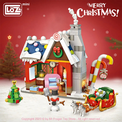 Imagem do Blocos de Montar Mini Casa de Natal 788 peças LOZ