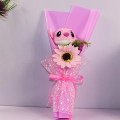 Buquê de Pelúcias e Flores Stitch Rosa Girasol - comprar online