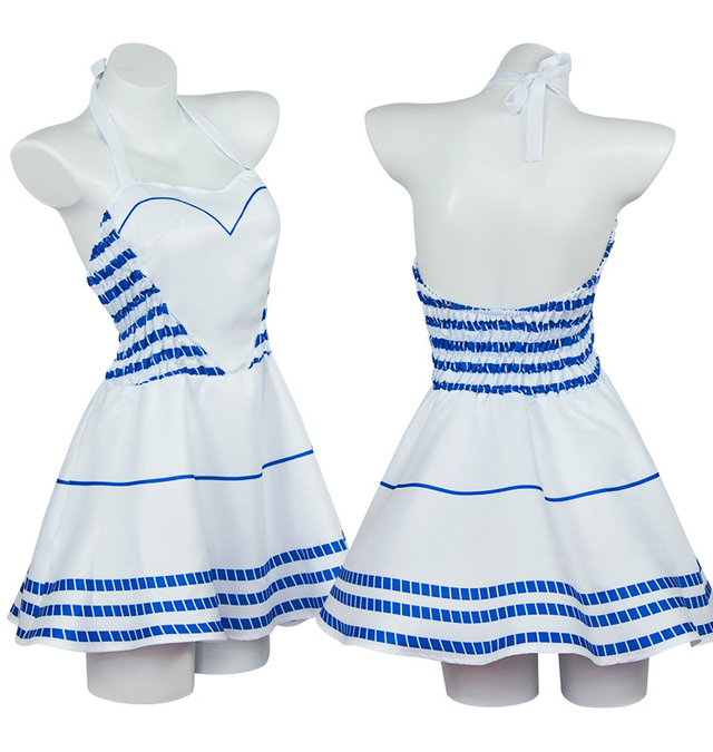 Vestido Barbie Azul Filme 2023 c/ Brinco e Faixa Adulto