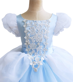 Fantasia Princesa Cinderela Vestido Contos de Fadas Cosplay Traje Infantil - comprar online