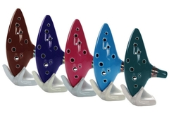 Ocarina em Cerâmica 12 Furos Flauta Instrumento c/ suporte (várias cores) - loja online