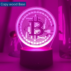 Luminária Bitcoin Led Acrílica 7 Cores - comprar online
