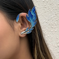 Brinco Ear Cuff Élfico Peixe Azul