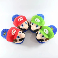 Chinelos de algodão Super Mario para meninos e meninas, sapatos de pelúcia Lui - comprar online