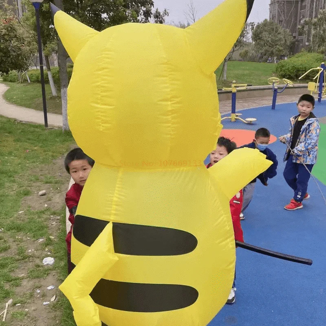 Fantasia Pikachu Inflável Traje (Adulto/Infantil)