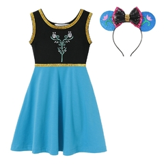 Vestido Infantil Princesa Anna + Tiara - comprar online