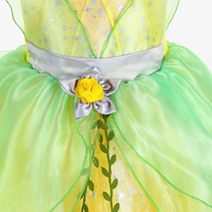Vestido Tiana Princesa Cosplay Profissional Traje Luxo Infantil - loja online