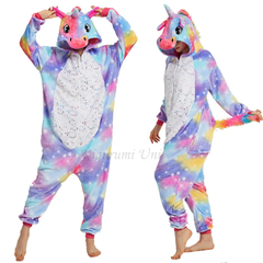 Pijama Unicórnio Estrelinhas Kigurumi Adulto / Infantil - loja online