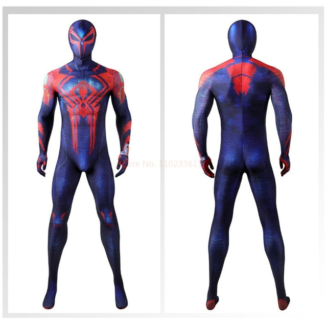 Fantasia Homem-Aranha Spider Man 2099 Cosplay Traje Luxo (Adulto/Infantil)