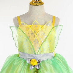 Vestido Tiana Princesa Cosplay Profissional Traje Luxo Infantil