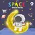 Luminária Astronauta na Lua 368 peças Mini Blocos de Montar c/ Led - Quarto Geek Store - Loja de Presentes Criativos, Nerd, Geek e Cultura Pop
