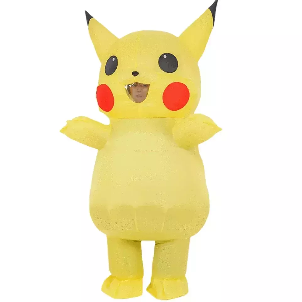 Fantasia Pikachu Inflável Traje (Adulto/Infantil)