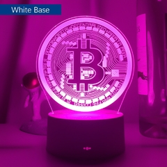 Luminária Bitcoin Led Acrílica 7 Cores - loja online