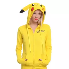 Casaco Moletom Pikachu com Capuz Adulto - comprar online
