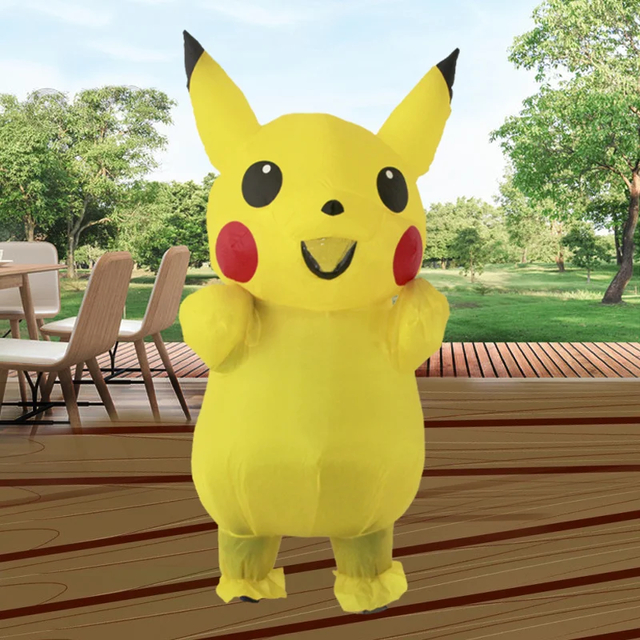 Fantasia Pikachu inflável Pokemon INFANTIL Cosplay