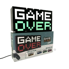 Luminária de Mesa Game Over 8-bits c/ LED Reage aos Sons na internet
