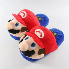 Chinelos de algodão Super Mario para meninos e meninas, sapatos de pelúcia Lui na internet