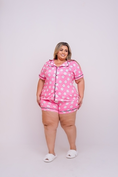 AMERICANO CURTO PLUS SIZE ESTRELA ROSA - comprar online