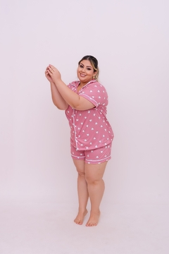 AMERICANO CURTO PLUS SIZE CORAÇÃO BEGE - comprar online