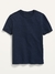 Camiseta Old Navy Azul Escuro Lisa - Menino - 8A