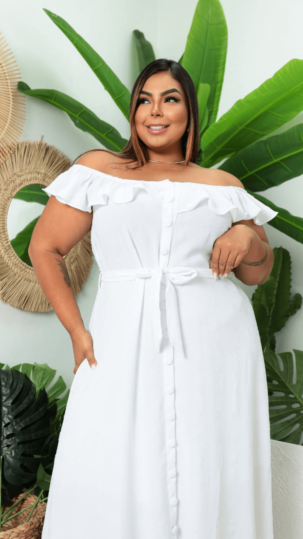 Vestido Longo Ciganinha com Bot es Forrados