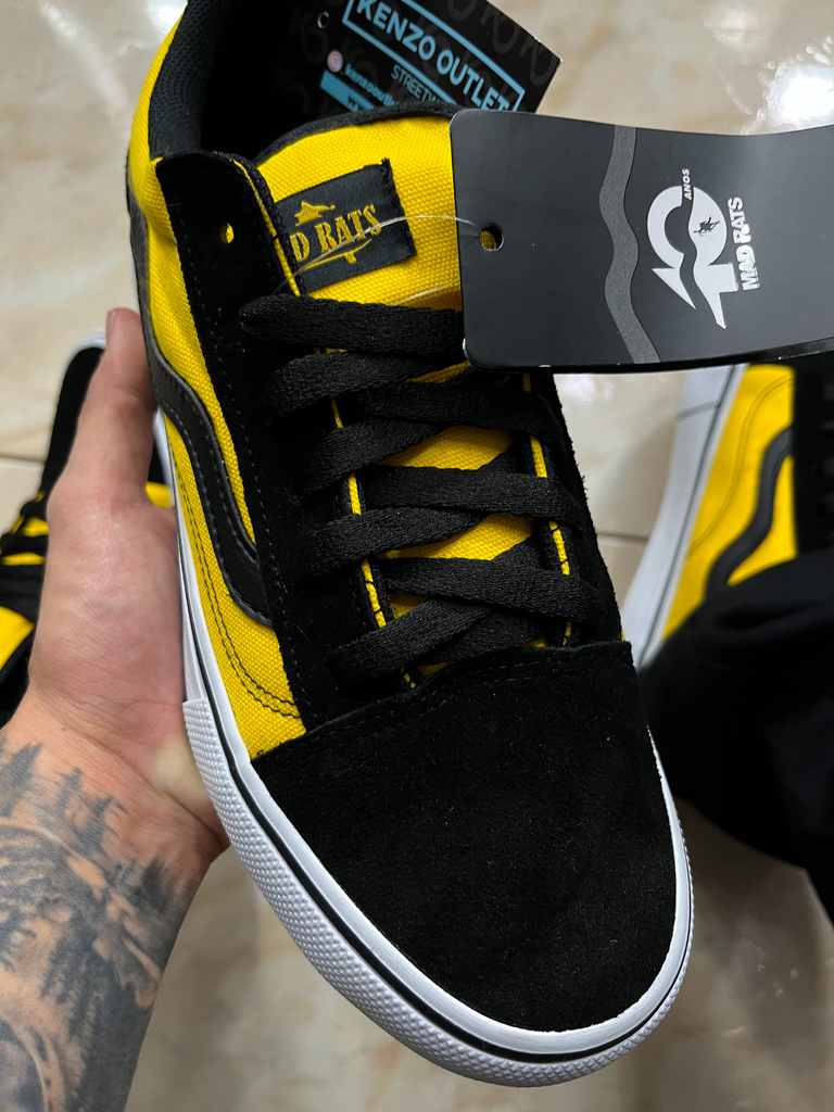 Tênis Mad Rats Old School Preto/ Amarelo