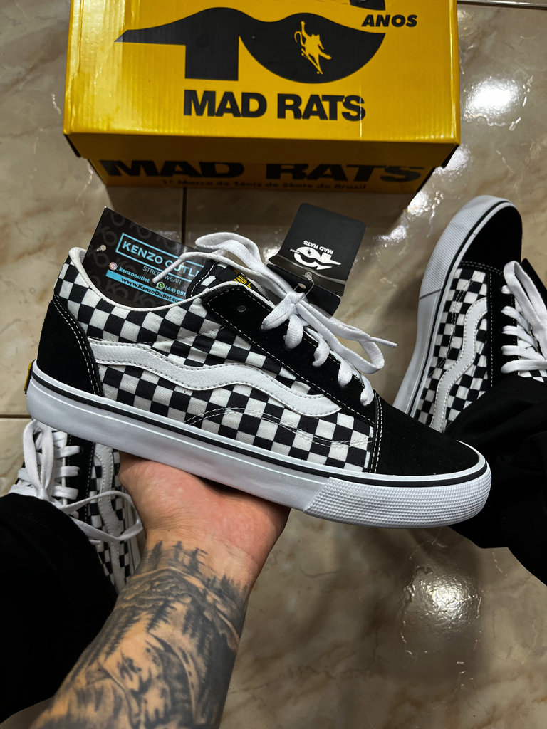 Tênis Skate Old School Mad Rats Hi Top Oficial