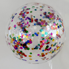 Globo Burbuja Confetti Multicolor 20''