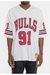 Camiseta Mitchell & Ness Chicago Bulls Football Hwc Off White na internet